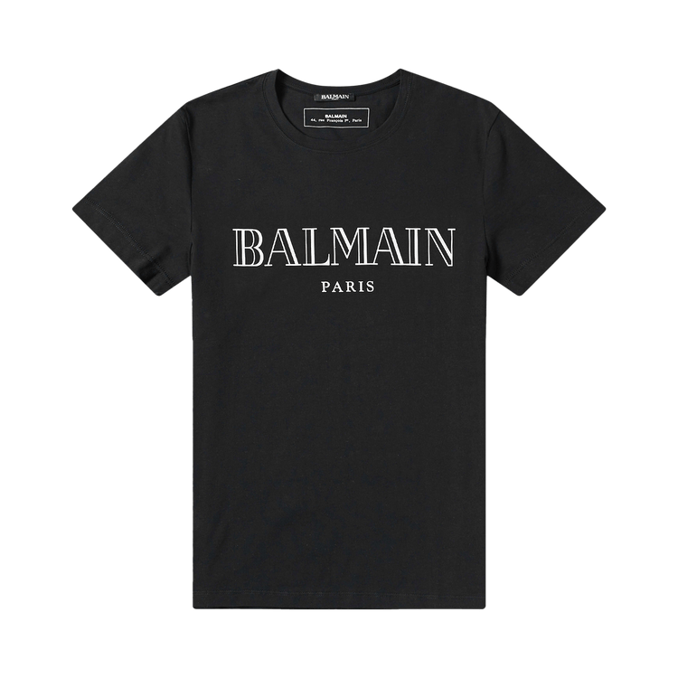 Balmain Logo Tonal T-Shirt "Black/White"