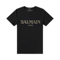 Balmain Logo Tonal T-Shirt "Black/Gold"