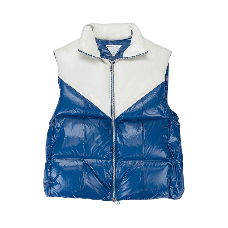 Bottega Veneta Puffer Vest "White/Blue"