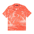 Nahmias Miracle Tie Dye Silk Shirt "Red"