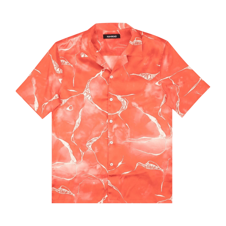 Nahmias Miracle Tie Dye Silk Shirt "Red"