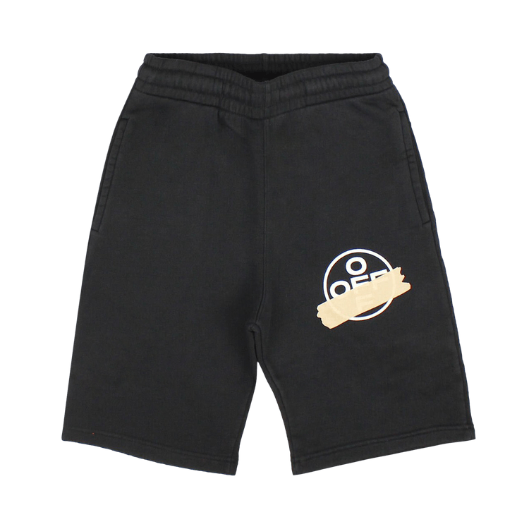 Off-White Tape Sweatshorts "Black/Beige"