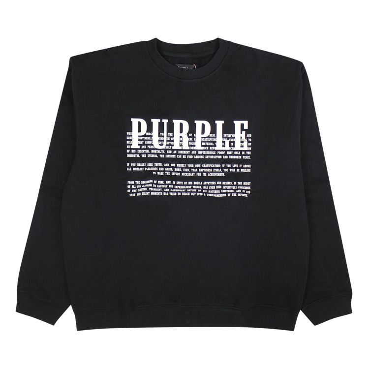 PURPLE BRAND French Terry Crew "Black"