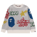 BAPE Kids Graffiti Pattern Knit "White"