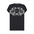 Balmain Signature Paisley T-Shirt "Black/Ivory"