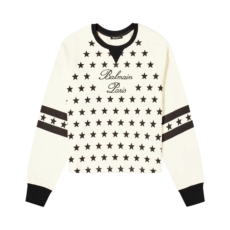 Balmain Signature Stars Sweater "Cream/Black"
