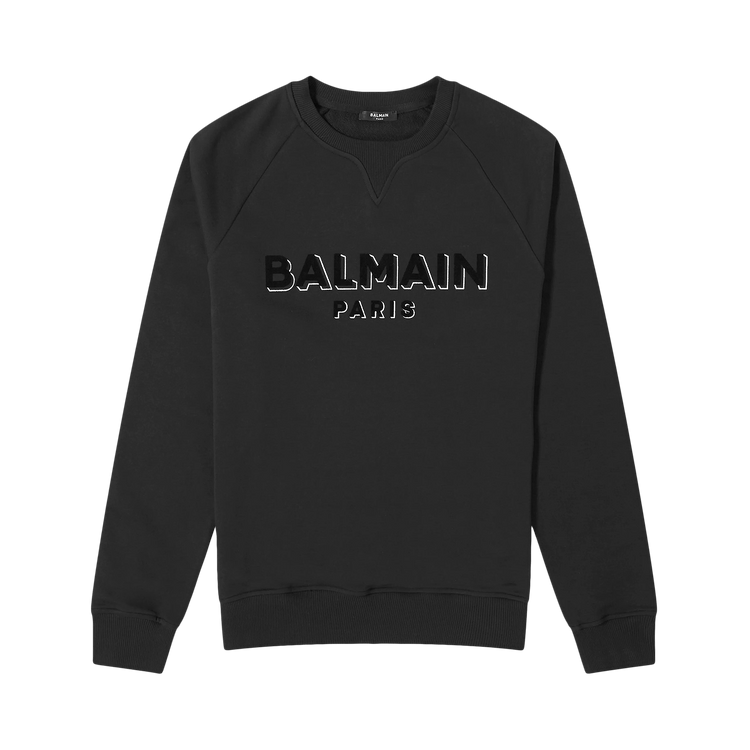 Balmain Logo Sweatshirt "Black/Black/Silver"