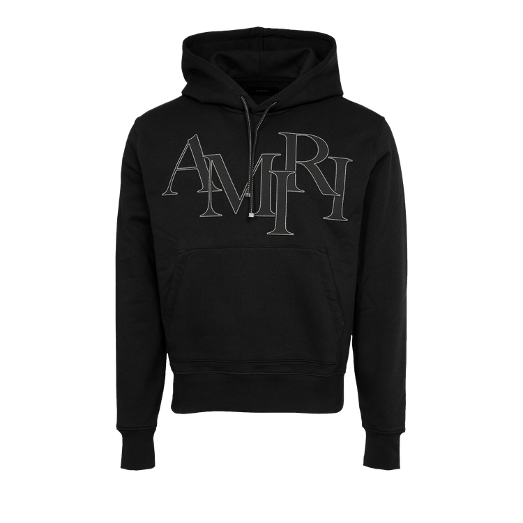 Amiri Staggered Logo Hoodie "Black"