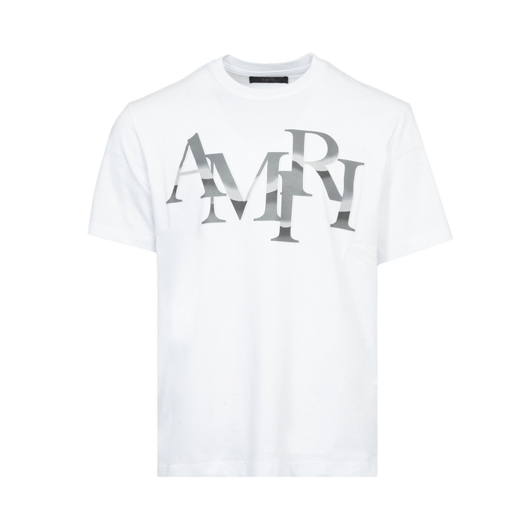 Amiri Staggered Chrome Tee "White"
