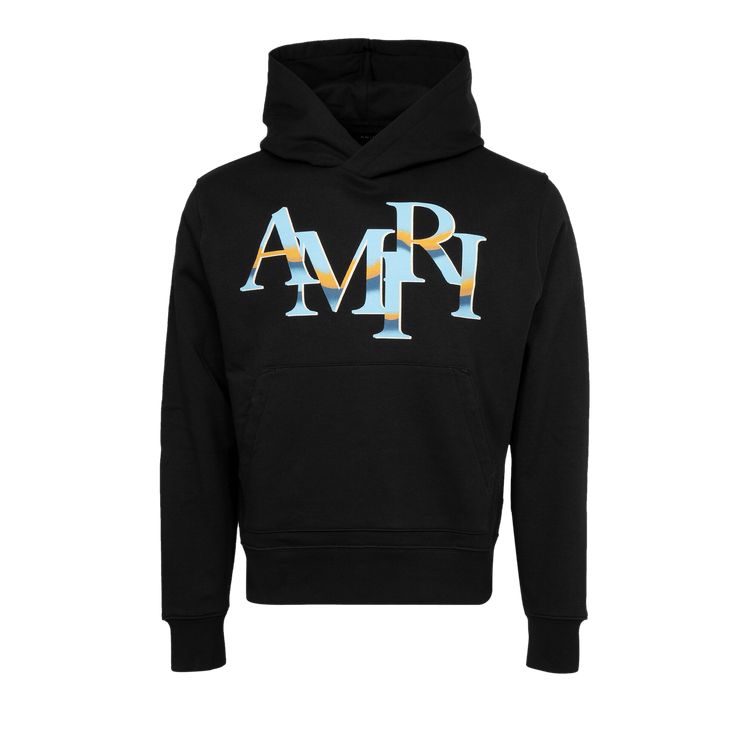 Amiri Staggered Chrome Hoodie "Black"