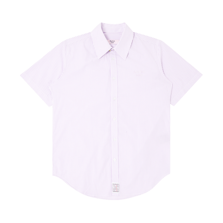 Martine Rose Classic Short-Sleeve Shirt "Lilac/White"