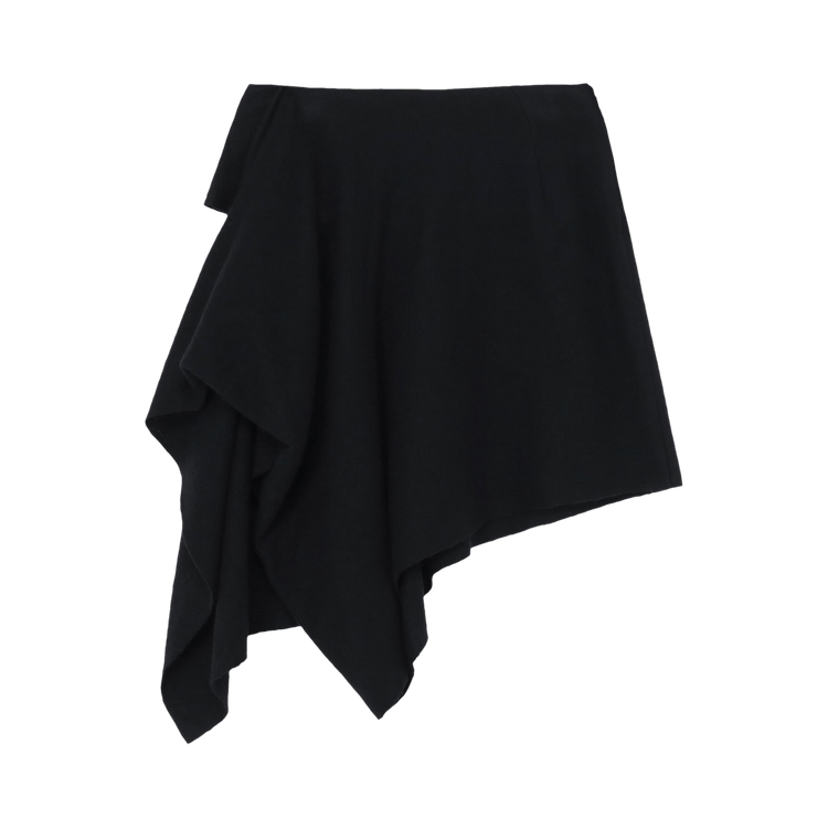 Yohji Yamamoto R Draped Short Skirt "Black"