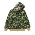 BAPE Art Camo Shark Full Zip Hoodie "Green"