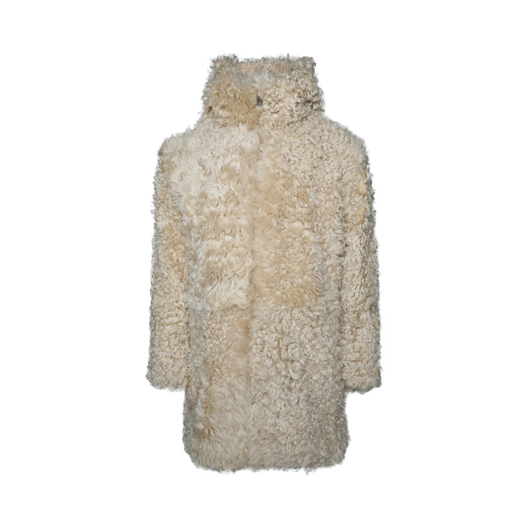 ERL Shearling Hooded Coat "Natural"