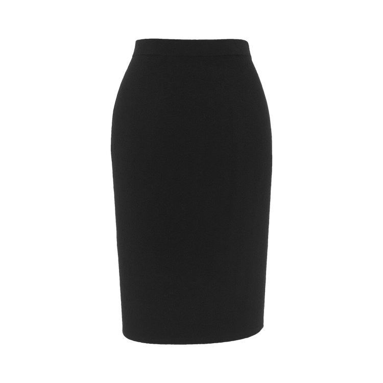 Saint Laurent Fine Knit Pencil Skirt "Black"