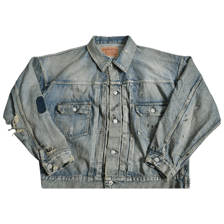 SAINT Mxxxxxx x BerBerJin Damage Denim Jacket "Blue"