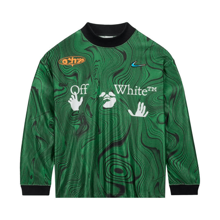 Nike x Off-White All-Over Print Jersey "Kelly Green/White"