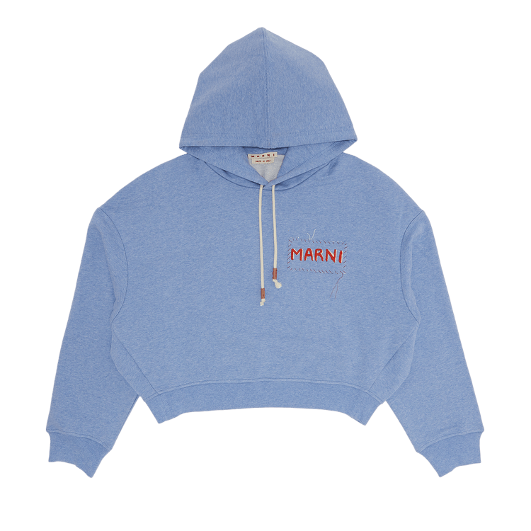 Marni Loopback Jersey Melange Sweatshirt "Light Blue"