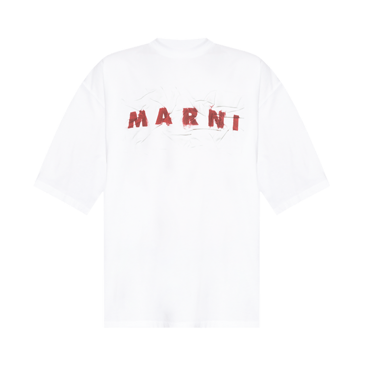 Marni Wrinkled Jersey T-Shirt "Lily White"