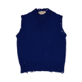 Marni Dishevelled V Neck Sweater "Bluette"