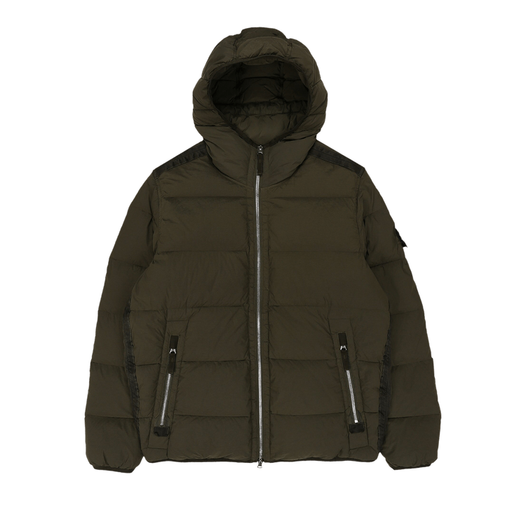 Stone Island Feather Down Hooded Coat "Olive"
