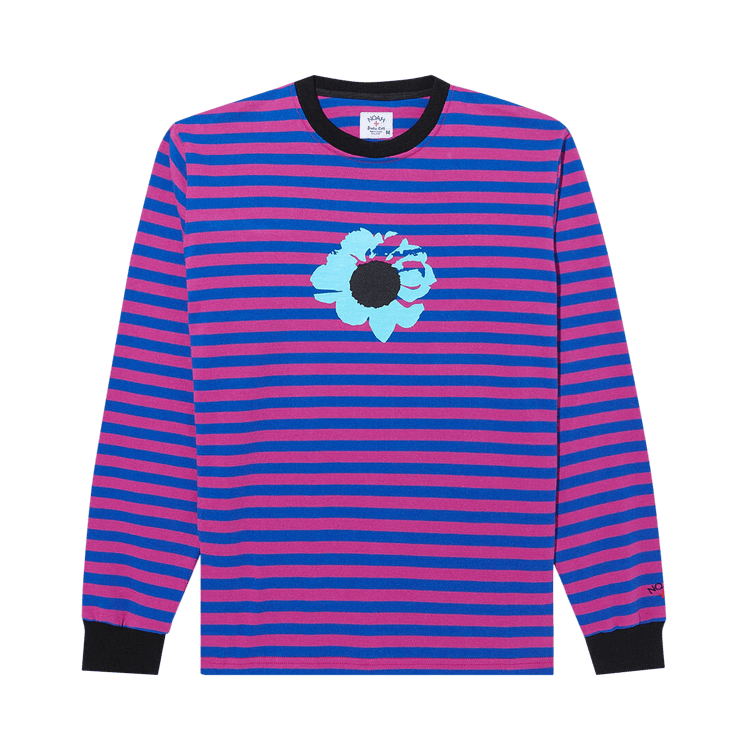 Noah x The Cure Striped Long-Sleeve Tee "Pink/Blue"