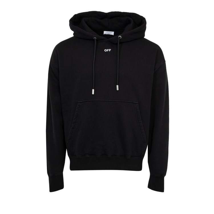 Off-White Arrow Embroidered Skate Hoodie "Black/White"