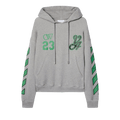 Off-White 23 Varsity Skate Hoodie "Melange Grey/College Green"