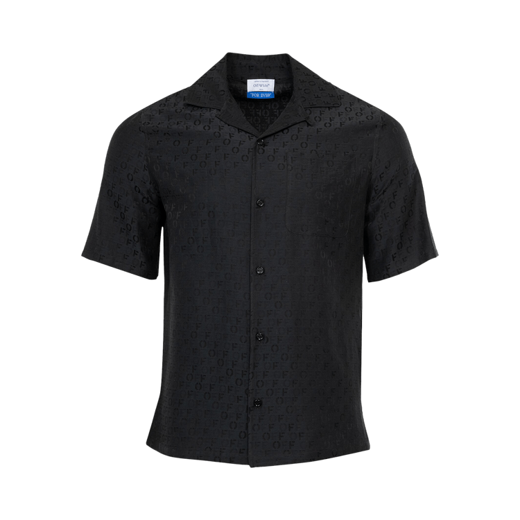 Off-White Textured Jacquard Shirt "Black"