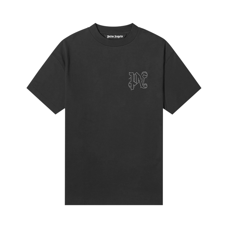 Palm Angels Monogram Stud Classic Tee "Black/Gunmetal"