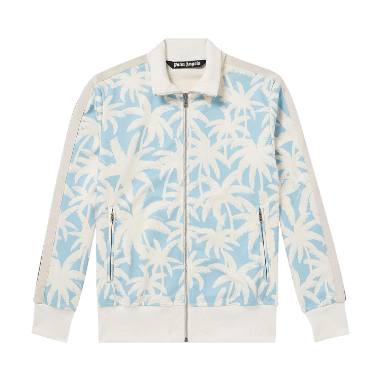 Palm Angels Palms All Over Track Jacket "Light Blue/Off White"