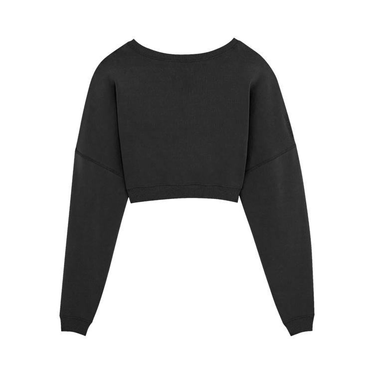 Saint Laurent Cropped Sweatshirt "Black"