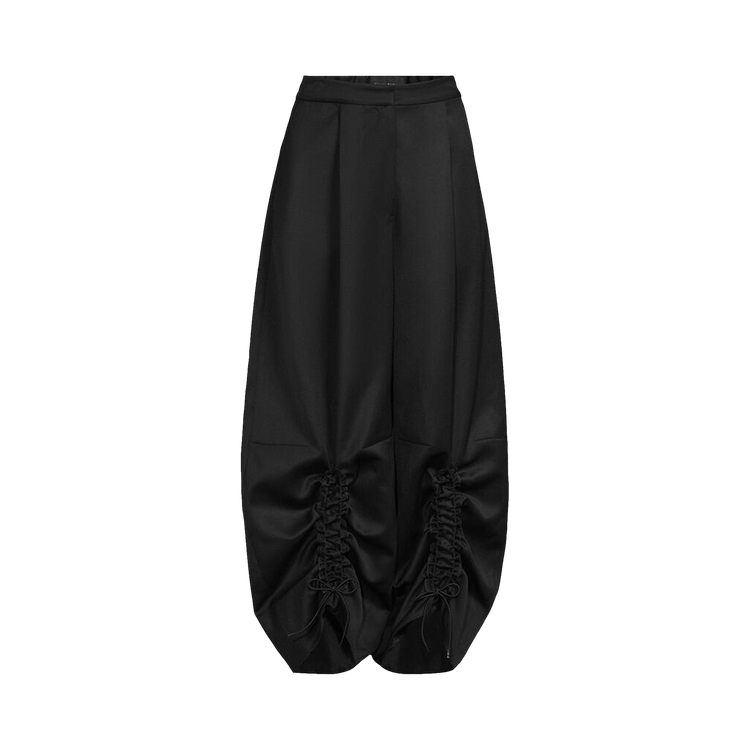 Simone Rocha Ruched Wide Leg Trousers "Black"