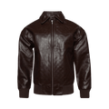 MISBHV Monogram Embossed Bandit Leather Jacket "Brown"