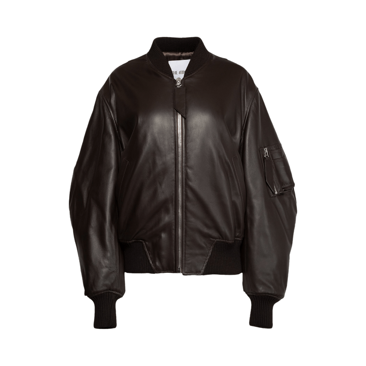 The Attico Anja Bomber Jacket "Dark Brown"