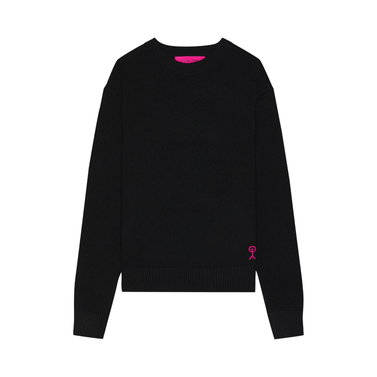The Elder Statesman Simple Crew "Black/Electric Pink"