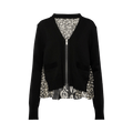 Sacai Floral Print Knit Cardigan "Black"