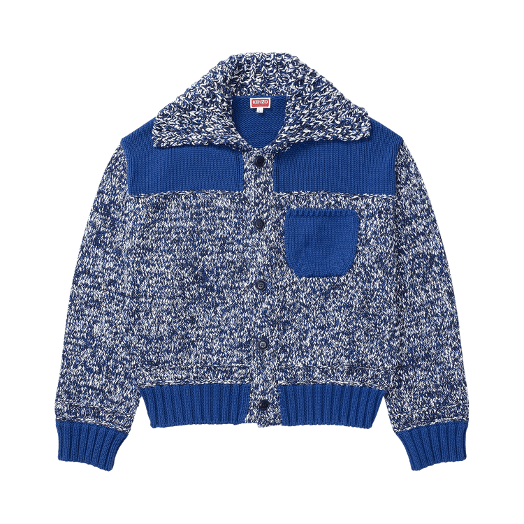 Kenzo Fisherman Mouline Cardigan "Blue"