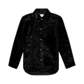 Jil Sander High Pile Washed Velvet Overshirt "Black"