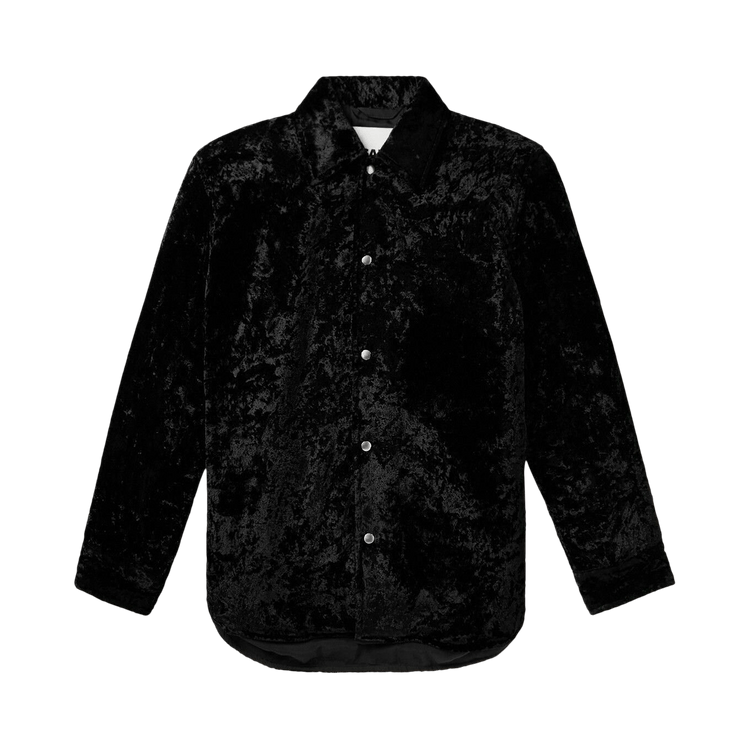 Jil Sander High Pile Washed Velvet Overshirt "Black"