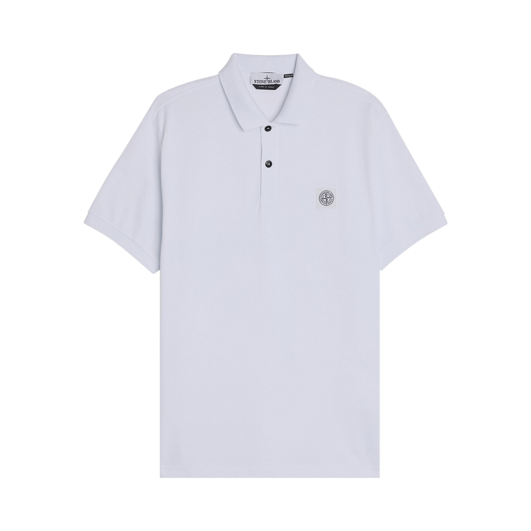 Stone Island Compass Patch Logo Polo Shirt "White"