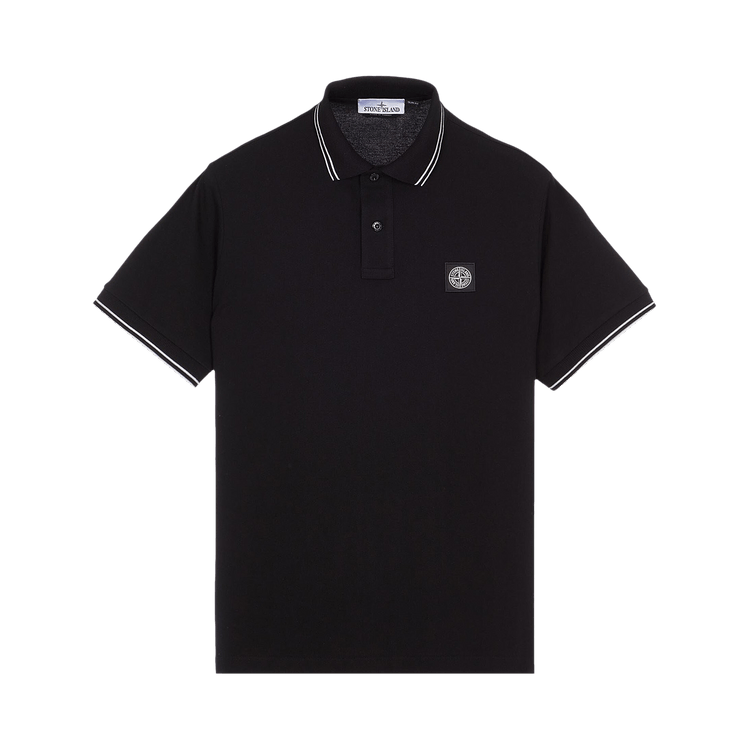 Stone Island Compass Patch Logo Polo Shirt "Black"