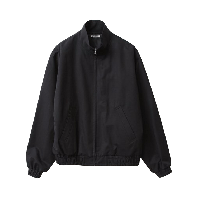 Auralee Washed Finx Silk Chambray Blouson "Black Chambray"