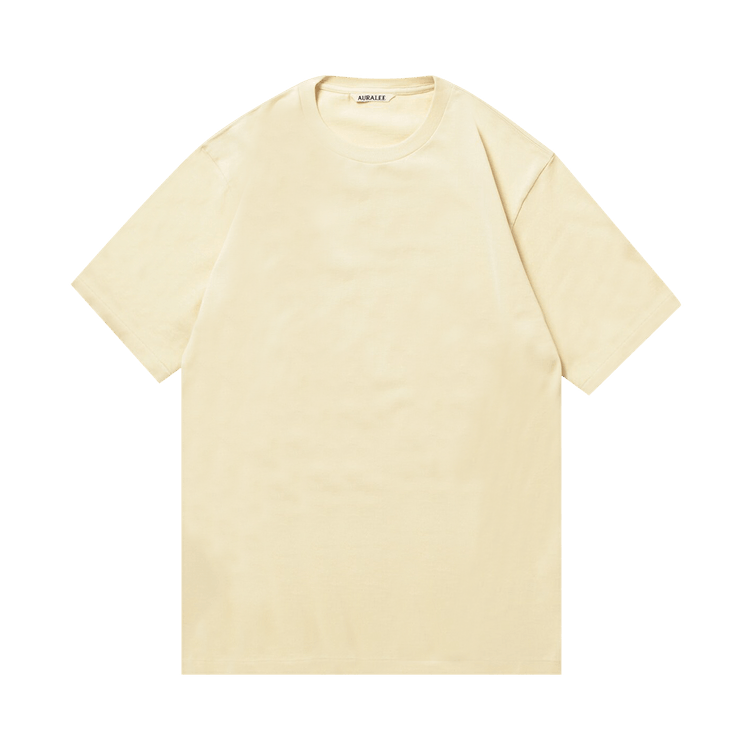 Auralee Luster Plaiting Tee "Ivory"