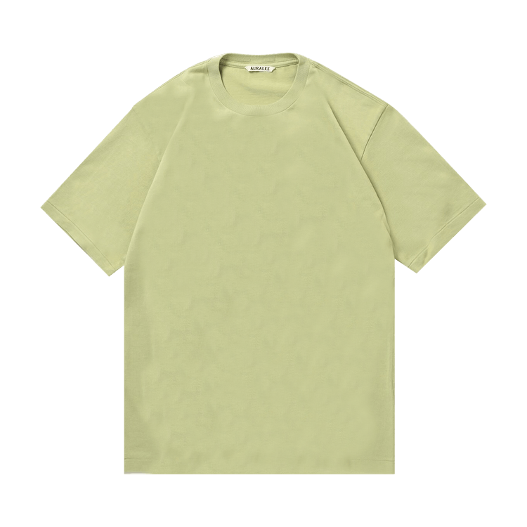 Auralee Luster Plaiting Tee "Light Green"