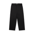 Auralee Washed Finx Silk Chambray Belted Pants "Black Chambray"