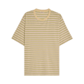 Auralee Border Tee "Beige Border"