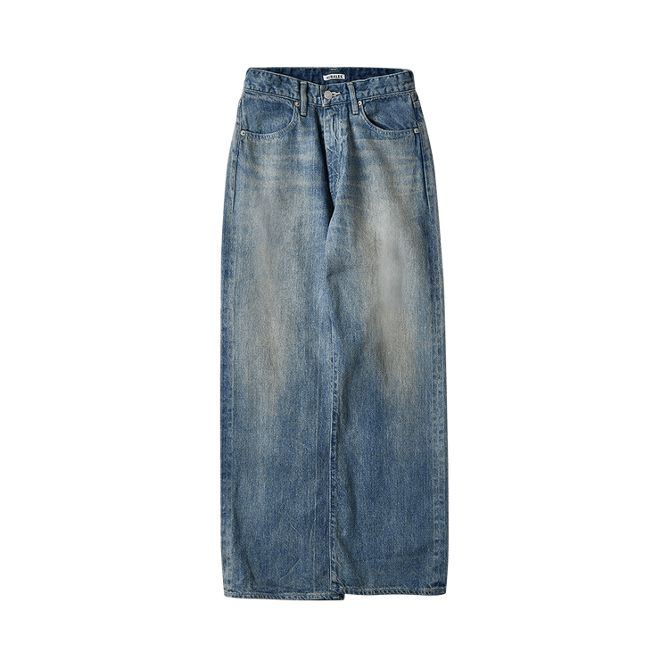 Auralee Denim Wide Pants "Light Indigo"