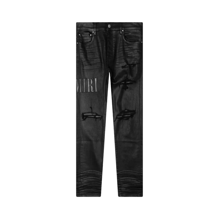 Amiri Wax Logo Jean "Black"