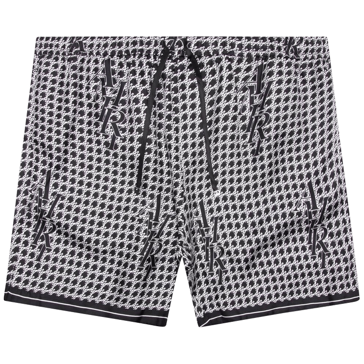 Amiri Staggered Houndstooth Silk Short "Black"